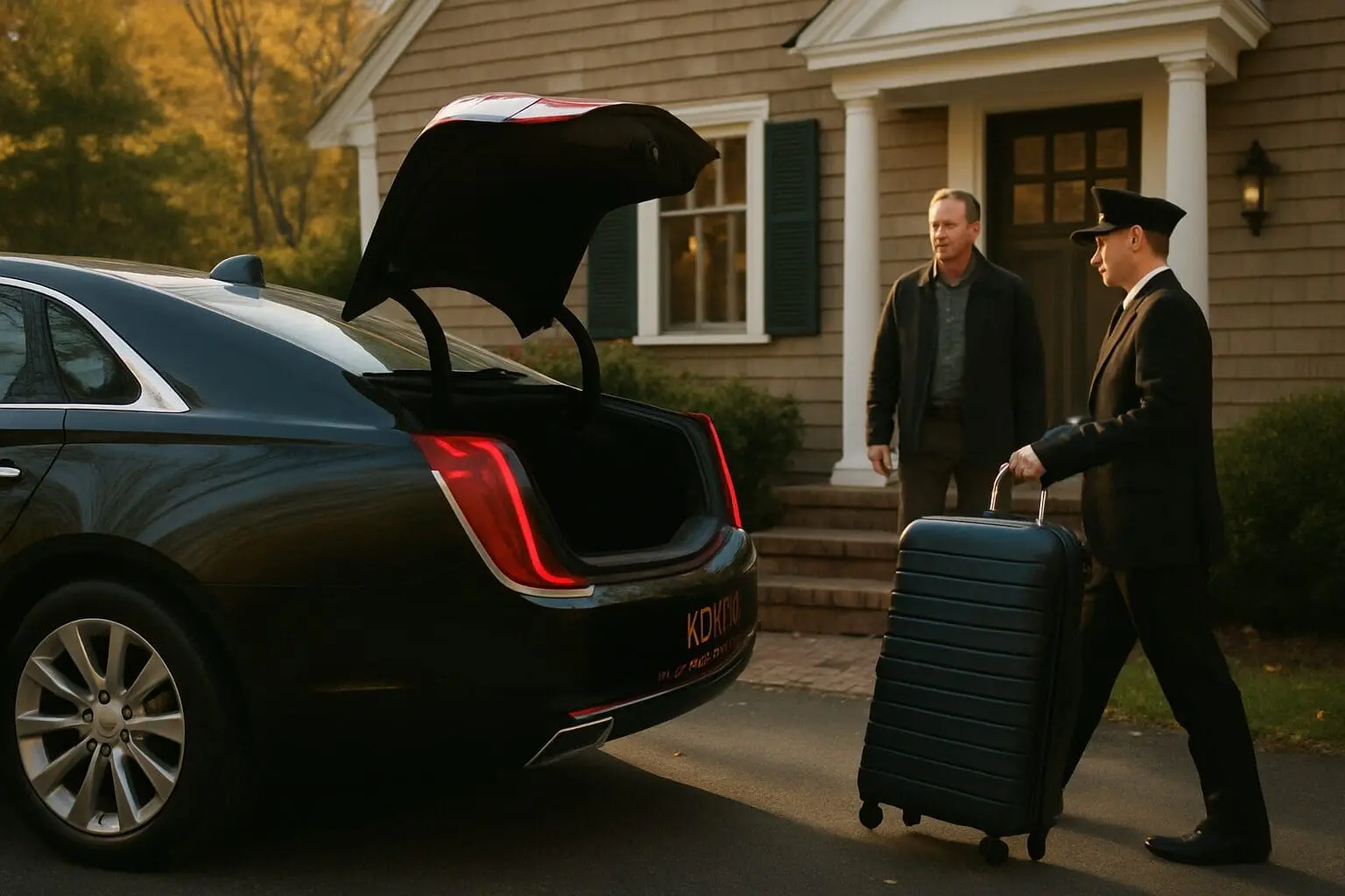 Royal airport car service - hanover, nh airport car service - best rates for airport transfers for dartmouth college Driver helping passenger with luggage Royal Airport Service